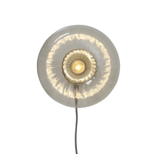 It's About Romi Wandlamp glas Brussels rond dia.27x14cm, goud/transparant